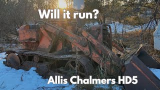 Will it run???  Parked...for almost ever!  Very old Allis Chalmers crawler loader