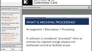 C2C Care: Archival Processing – Principles and Practical Strategies (subtítulos en español)