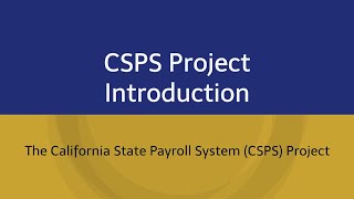 CSPS Project Introduction