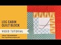 Log cabin block - Mysteries Down Under quilt - video tutorial