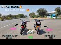 Duke250 Bs6 vs Dominar250 Bs6-Drag Race🔥/Race Till Their Potential💪/Close Calls🤯/Result?/Mad Rides ⚡