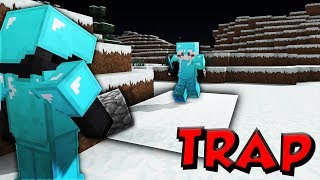 UKRYTY ŚNIEŻNY TRAP W MINECRAFT! | TRAPOWANIE Z EKIPĄ RAPY - CRAFTCORE.PL #21