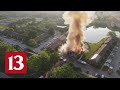 Nora apartment fire drone video