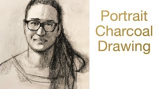 Portrait #65 - Drawing from Life Using Charcoal