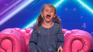 Britain's Got Talent 2022 8 Year Old Jessica Brodin Special Storytelling Audition Full Show w/ Comm