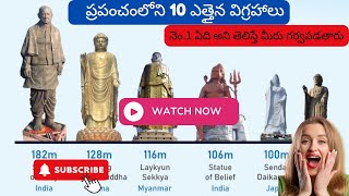 ప్రపంచంలోని టాప్ 10 ఎత్తైన విగ్రహాలు | Top 10 Tallest Statues in the World #telugu #viralvideo #fact