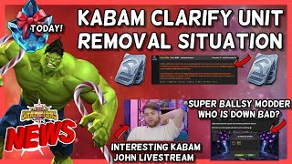 Kabam Respond To Unit Removal Concern and Clarify | Super Ballsy Modder and So Much More [MCN]