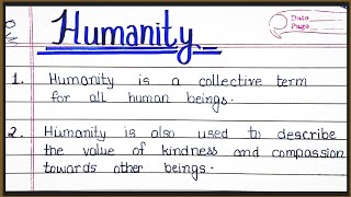 10 lines on Humanity || Essay on Humanity || Speech on Humanity || Humanity essay || DG Academy ||
