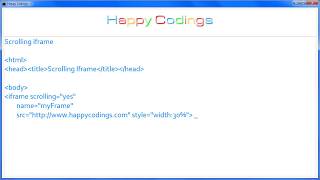 HTML | Scrolling iframe