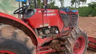 Kubota tractor M6040 at field | ត្រាក់ទ័រM6040លក់