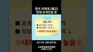 (24년 7월 10일) 현재 폐교된 한국 국제대 공개 입찰 중