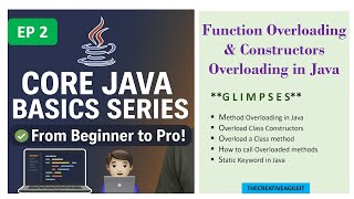 Java Practicals - Constructors, Function Overloading, Static functions in JAVA | JAVA Day 2