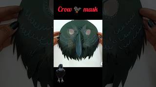 Crow mask | crow mask craft | bird mask making #papermask #blackbird #animalmask #animalcostume