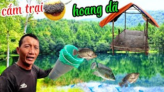 CẮM TRẠI MỘT MÌNH NƠI HOANG DÃ CHẾ TẠO BẪY TÌM THỨC ĂN | SOLO CAMPING