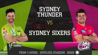 Sydney Thunder VS Sydney Sixers/Match#12/Road2Final/Big Bash Cricket Gameplay 2020/GAMEPLAY MASTER