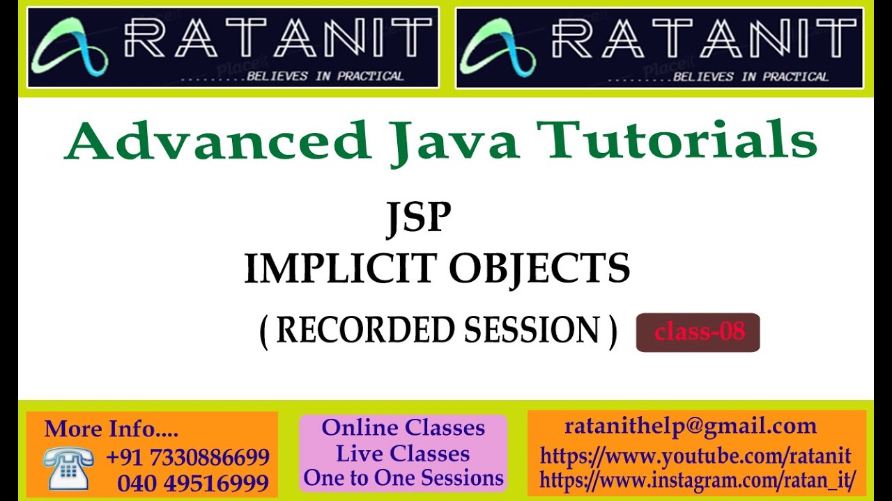 Advanced Java Tutorials || JSP || Implicit Objects || By Mr.RATAN ...