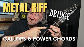 Metal Riff Bridge and Tips for Playing Power Chords (3rd vs Pinky Finger)