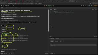 Leetcode Daily Challenge 3432. Count Partitions with Even Sum Difference | devops python practice
