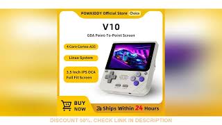 New POWKIDDY V10 Handheld Game Console 3.5 Inch 480*320 IPS OCA Full Screen Retro Opendinglinux Hand