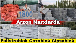 Polistrablok Gazablok Gipsablok Arzon Joyodan | Полистраблок Газаблок Пенаблок Нархлари