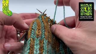 Double Decrease Set-Up in Inverted Double-Knitted Brioche — A Sockmatician Tutorial