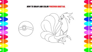 How to Draw Pokemon Ninetail l Drawing Video Pokemon Ninetail Toddler for Kids Fun Art