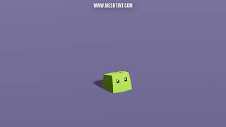 www.Meshtint.com | Slime Cube Toon Series | Animations Preview