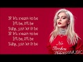 Bebe Rexha ft. Florida Georgia Line - Meant To Be (Lyrics)