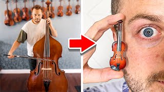 Playing "World's Smallest Violin" Song BUT My Instrument Keeps Shrinking