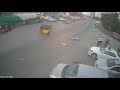 motorcycle crashes with a tuktuk in Mombasa, Kenya