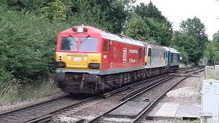 London - Yiwu 92015 tails 67001 and 92041 through Otford heading for Dollands Moor 7/7/20