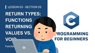 Return Types: Functions returning values vs. void - L3 - S5 - C Programming for Beginners