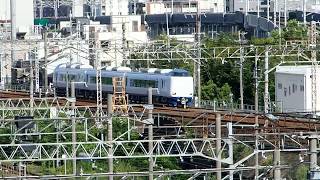 はるか増結用新型車271系の試運転（京都鉄道博物館屋上デッキにて）