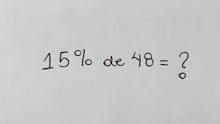 PORCENTAGEM | Quanto é 15% de 48?