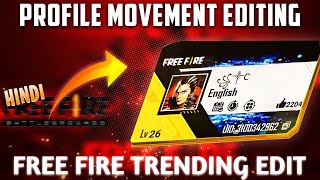 profile editing free fire | free fire editing video | free fire profile edit in "HINDI"