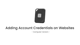 3-04. Adding Account Credentials on Websites