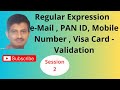 Regular Expressions in Python – Email, PAN, Mobile, and Visa Card Validation | Session 2
