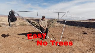 Tensgrity Hammock Stand Set Up - Make Hammock from Poncho