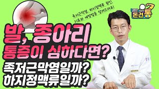 갑자기 발 종아리 통증이 심하다면? 족저근막염일까 아니면 하지정맥류일까? 족저근막염과 하지정맥류 원인과 예방[돈건통]-통찰 의학Dr. Peter Kim-