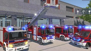 Emergency Call 112 - Augsburg Ladder Truck Responding! 4K