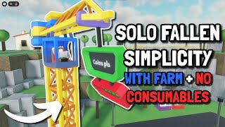 SOLO FALLEN TRIUMPH ON SIMPLICITY WITH FARM (NO CONSUMABLES) | Roblox Tower Defense Simulator TDS