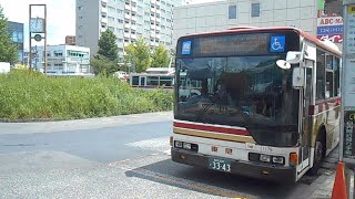 東急バスHI1179号車鷺02系統東山田営業所(コンフォール東山田)行き鷺沼駅発車シーン