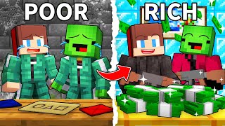 Mikey and JJ from POOR to RICH SQUID GAME in Minecraft (Maizen)