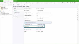 Eclipse Room Controller Parameters | General - Settings