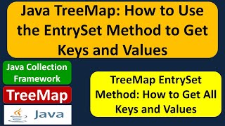 Java TreeMap: How to Use the EntrySet Method to Get Keys and Values | Java Collection Framework
