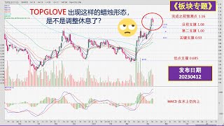 【板块专题】TOPGLOVE 出现这样的蜡烛形态，是不是要调整了？目前要走？要留？还是要补 ？0230412（中英文CC 字幕 ）【 AUTO SUBTITLE 】