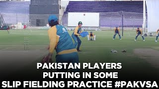 Pakistan Players Putting In Some Slip Fielding Practice #PAKvSA | Sports Central | MA2T