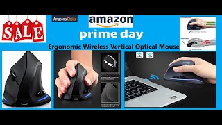 TRELC Ergonomic Mouse, 2.4G Wireless Vertical Optical Mouse | 6 Buttons for Desktop, Laptop.