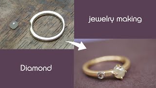 【ナチュラルダイヤモンド】ダイヤモンドリングを制作　Jewelry making