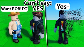 Roblox CAN'T SAY THE WORD... (tricking people)